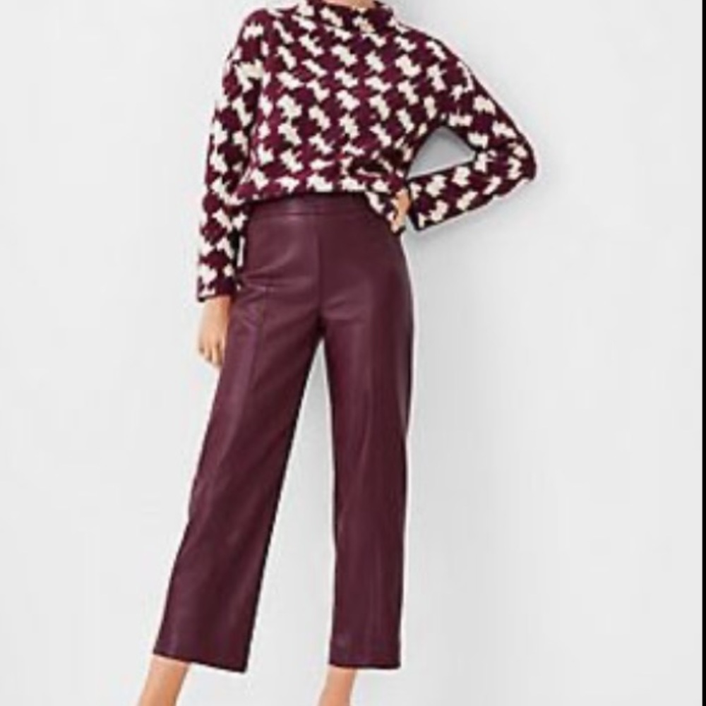 Bordeaux Leather Pants
